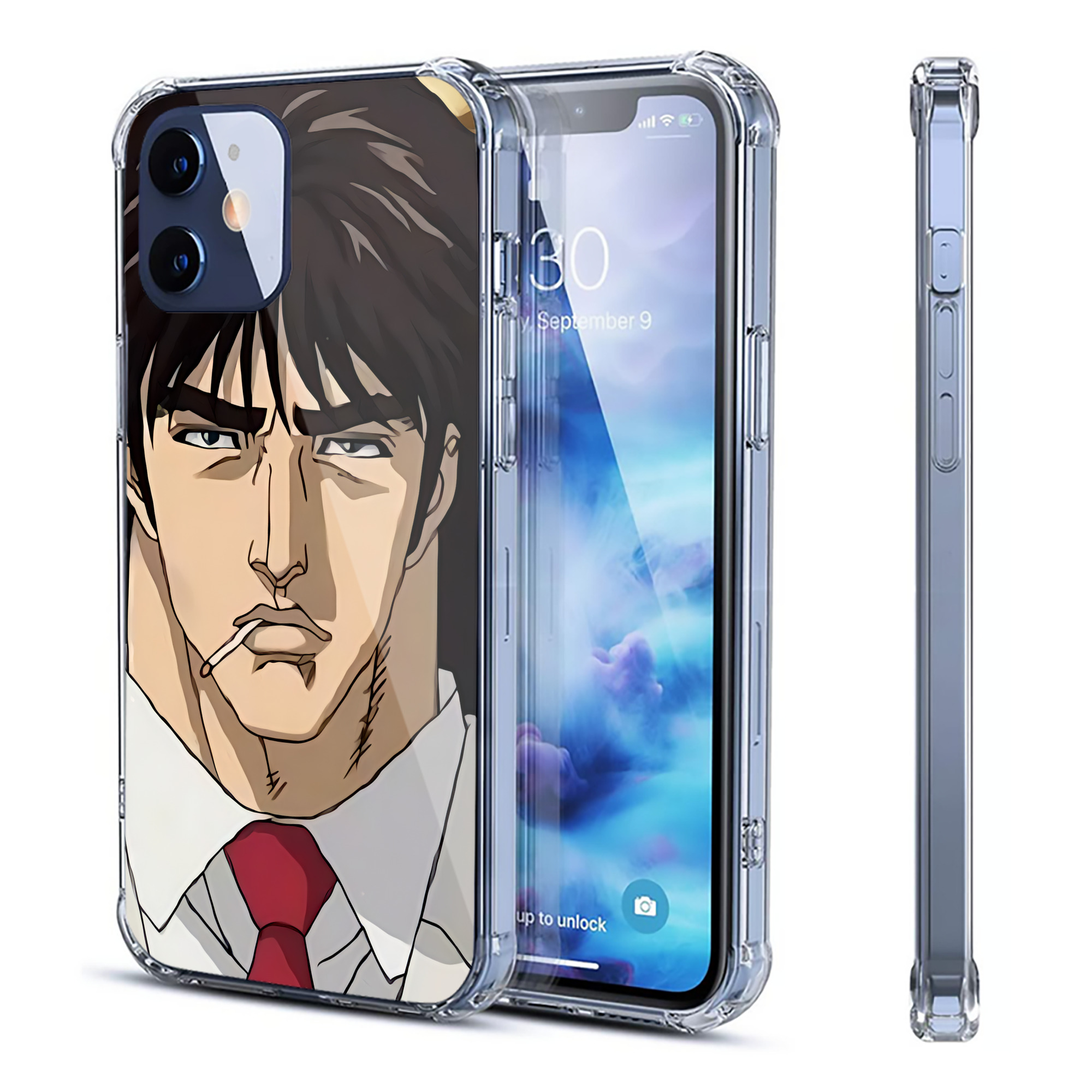 （画像用） 北斗の拳 Fist of the North Star 【iPhone 12シリーズ対応】透明スマホケース（クリアソフトケース）